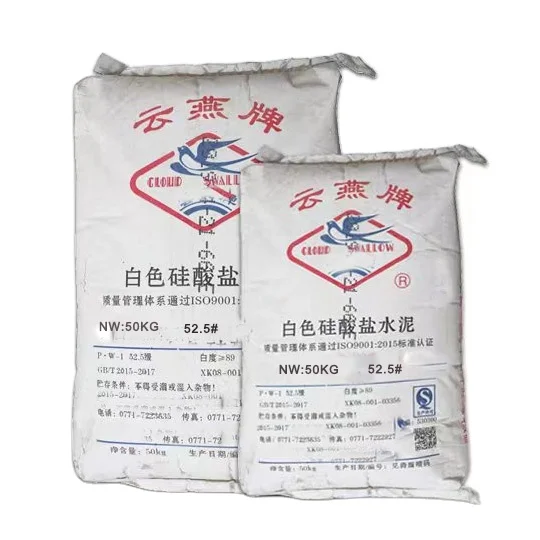 Manufacturer Highest quality 52.5 Plaster Ordinary White Portland cement 42.5 Silicate Cement White Portland cement For plaster