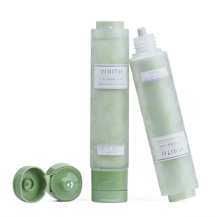 D40mm Dual Chamber Cosmetic Squeeze Tubes Hair Shampoo Tube