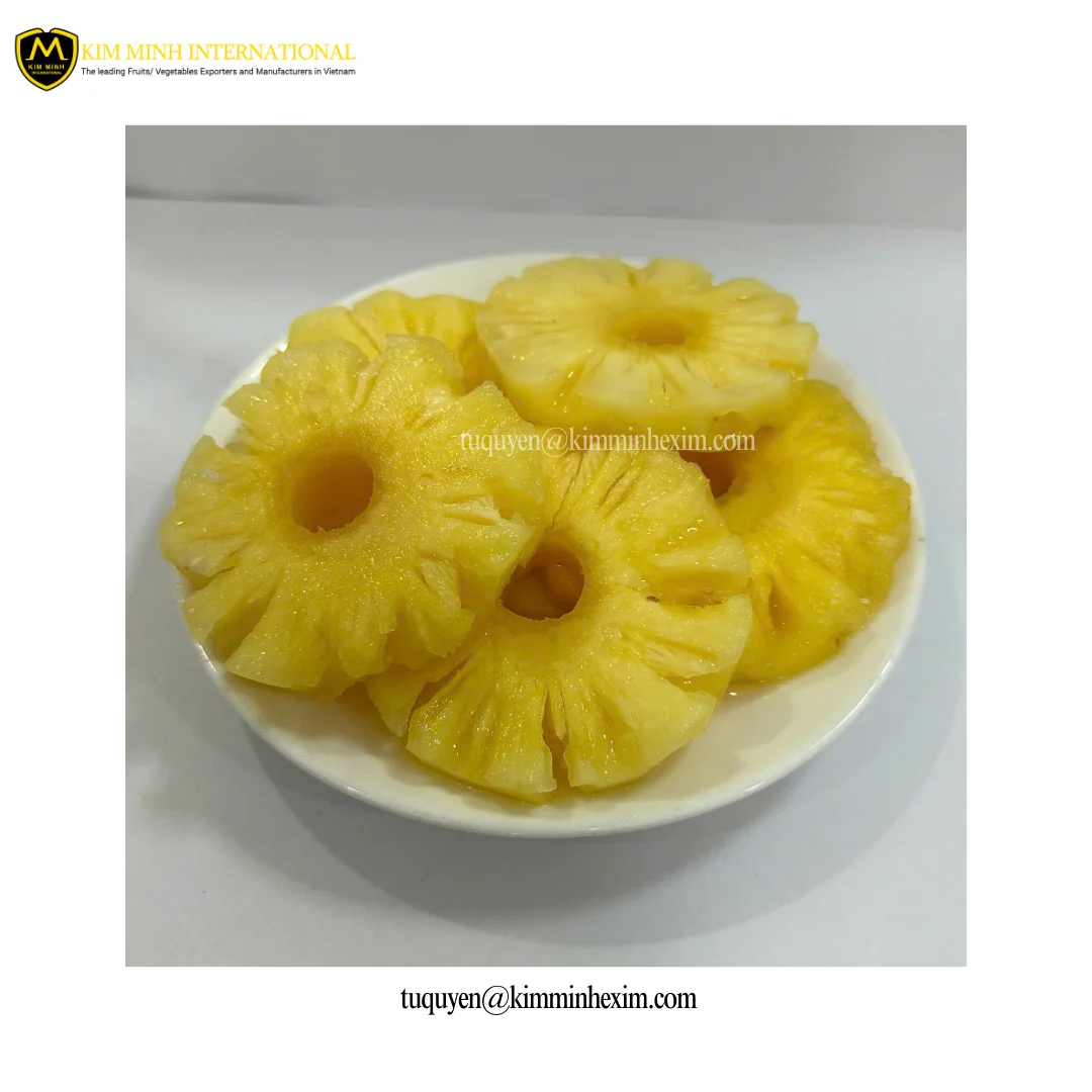 Premium IQF Canned Pineapple Rings Vietnam Finest Export Quality