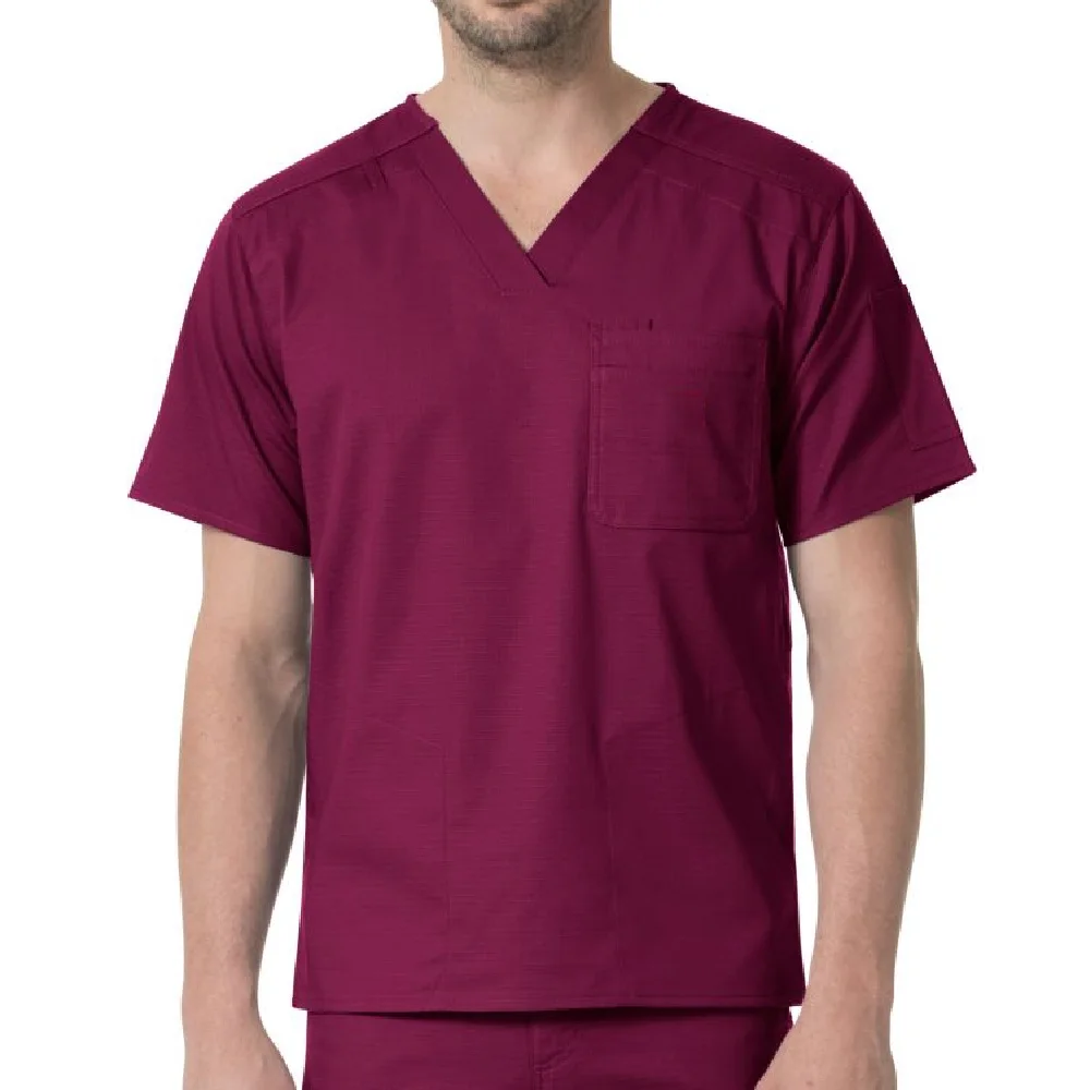 Medical Scrubs Unisex V Neck Nurse Uniform Hot selling Slim V Neck Scrub Top & Skinny Cargo Scrub Pant