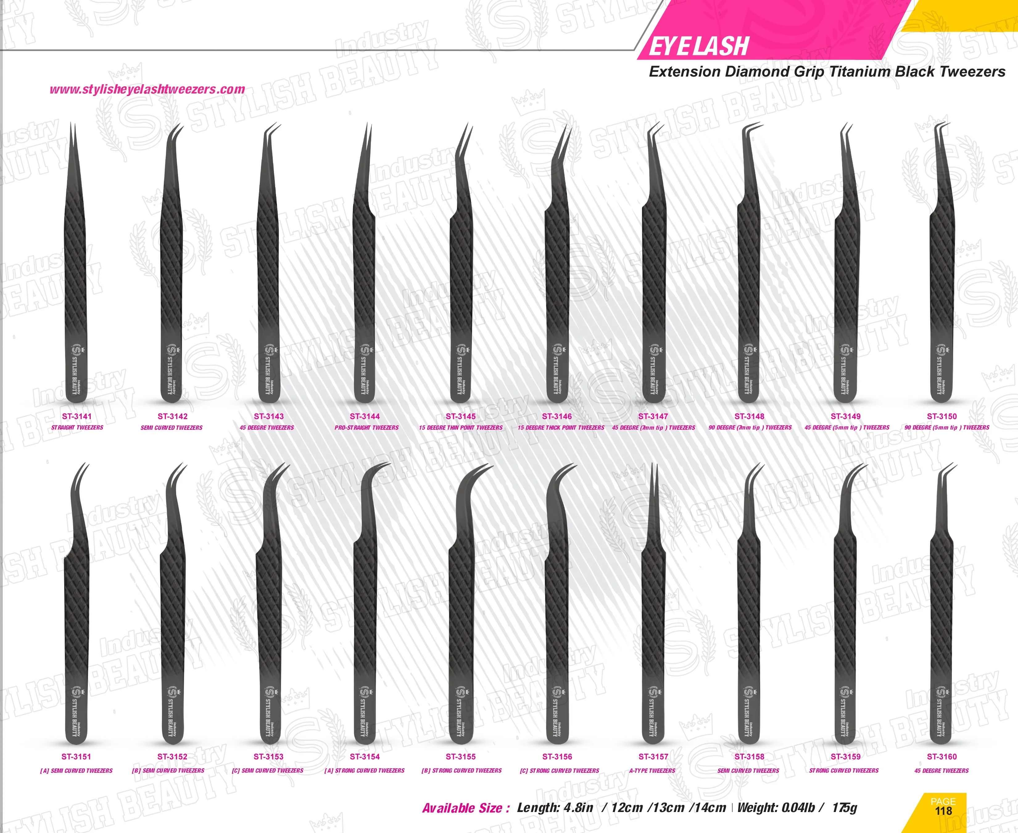 3D-6D Volume Lashes Shaped and Isolation Tweezers custom logo 90 degree stainless steel plated precision High Quality low price