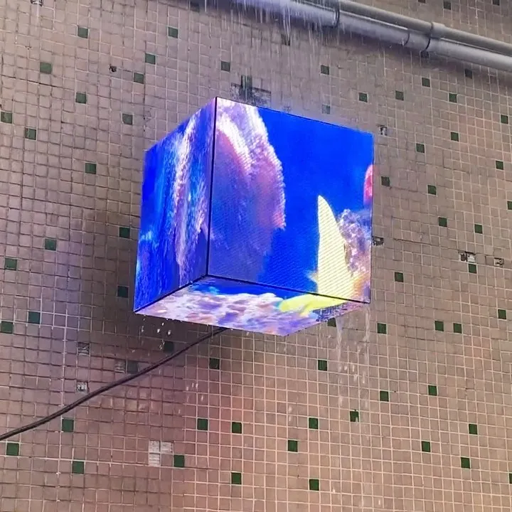 New Arrival Easy To Install Commercial Advertising Magic Cube Hexahedral 4 Sides 5 Sides 6 Sides Led Wall Display Screen