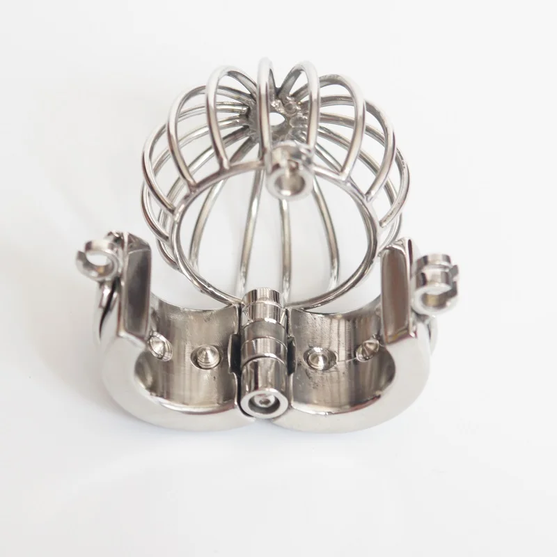 Steel chastity Birdcage Ball Stretcher