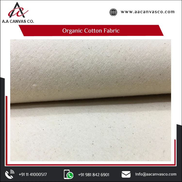World Wide Supply Top Notch Quality Plain Dyed 100% Organic Cotton Fabric for Wholesale Purchasers