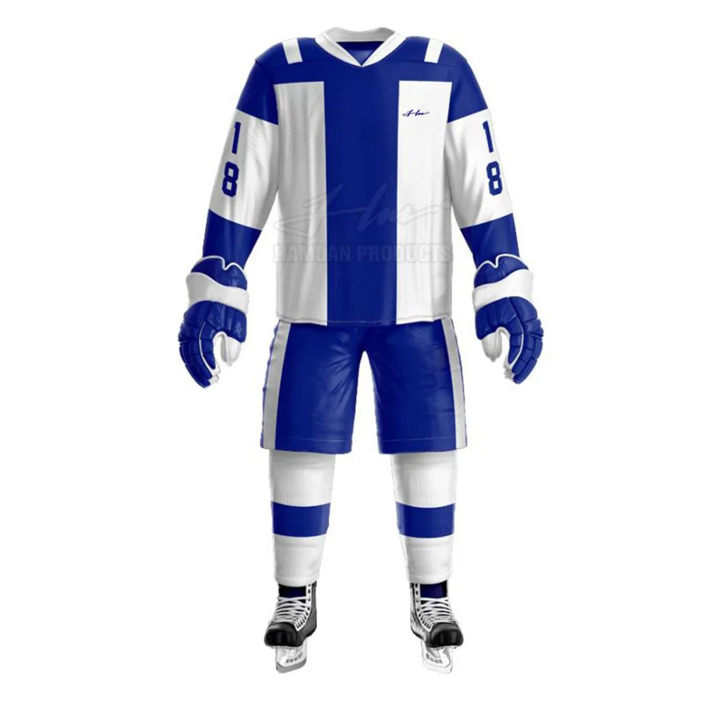 Custom Made Ice Hockey Uniform Plain Ice Hockey Uniform New Design Lightweight Ice Hockey Uniform