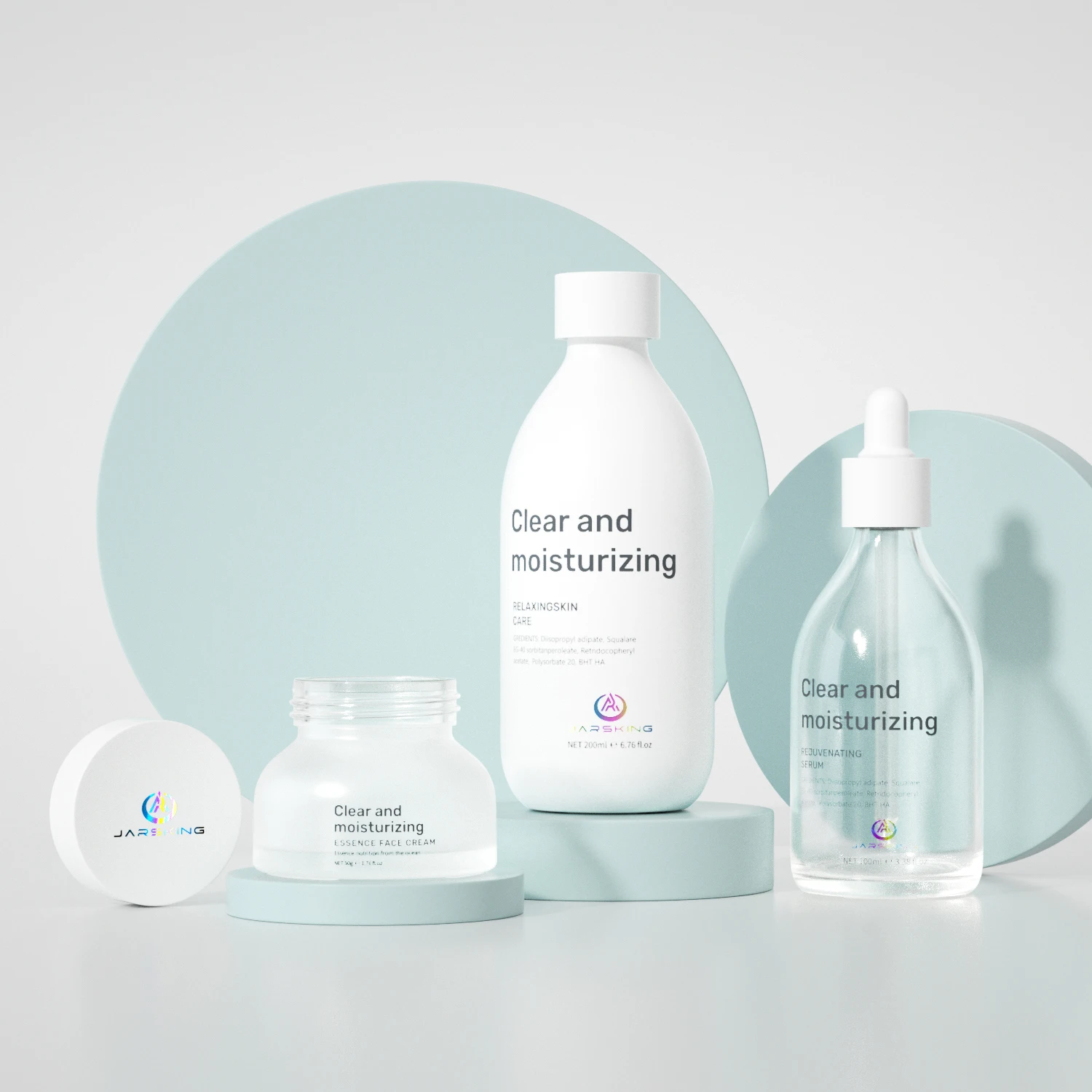 pink luxury empty glass cream jar 50g frosted lotion body oil dropper pump bottle 100ml 200ml