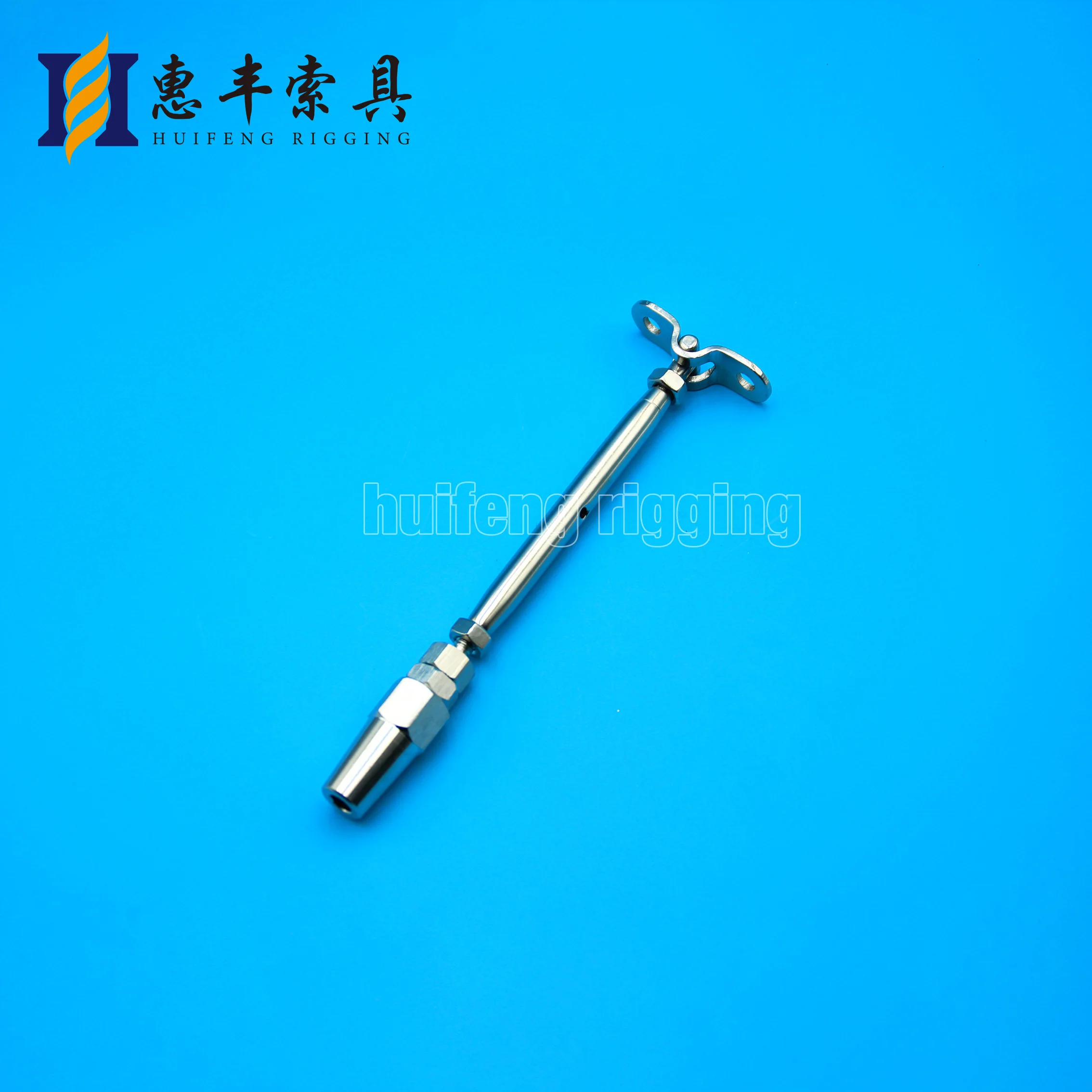 Stainless Steel Close Body Threaded Stud Tension Swageless Deck Toggle Terminal Turnbuckle With Quick Installation