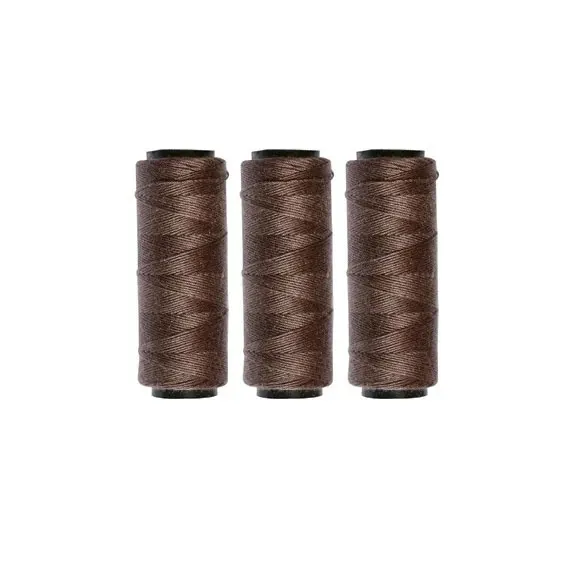 Brown Blonde Custom Color Hair Extension Thread Sewing Nylon Bonded Threads Using For Hand Sewing Hair Extensions