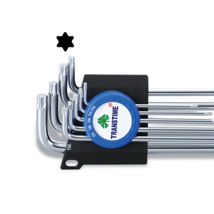 Широко используемый профессиональный производитель набор инструментов для шестигранных ключей Torx 9 шт.