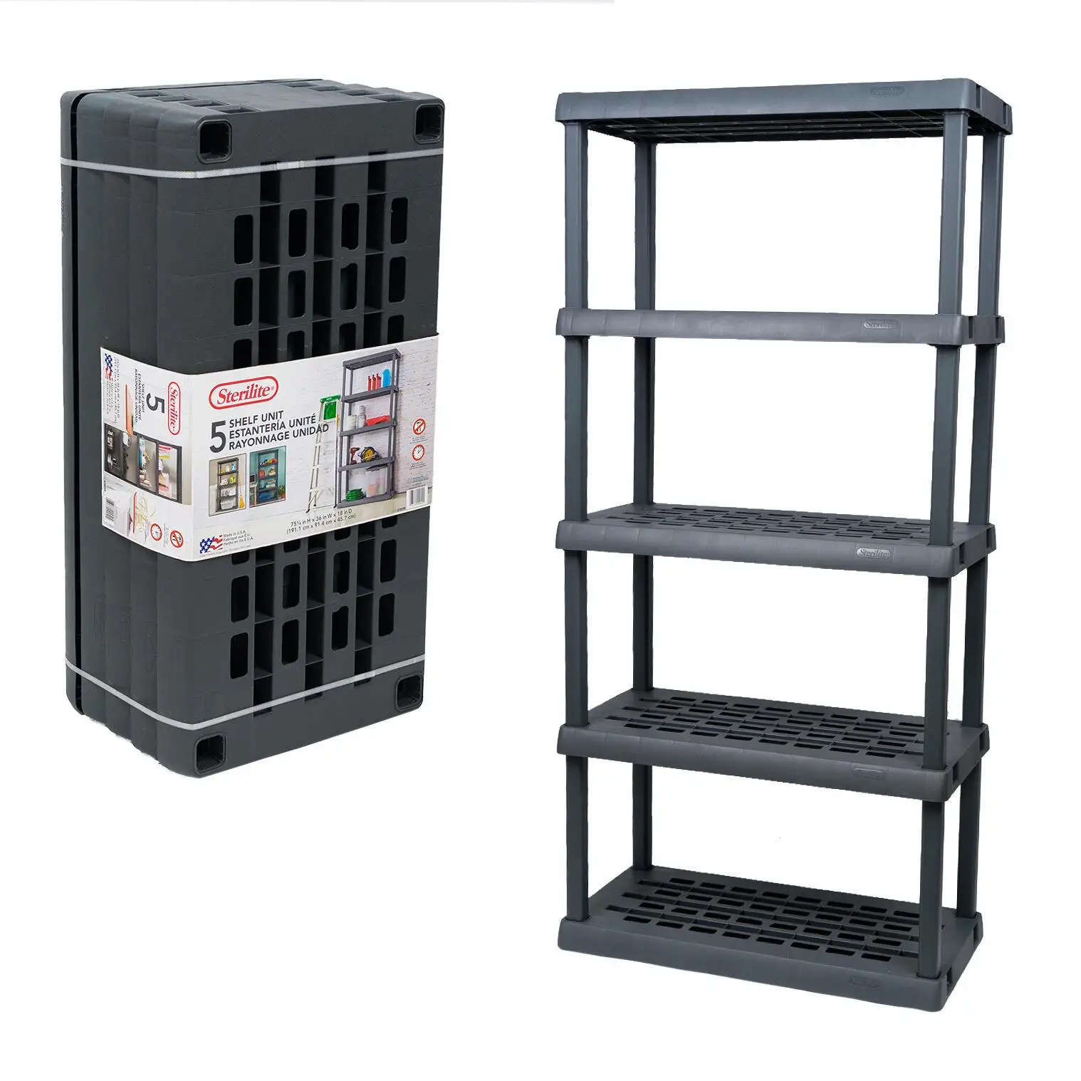 Sterilite 5-Shelf Resin Rack