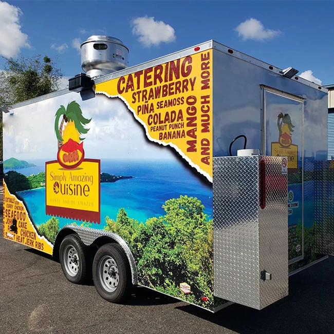 Henan Ud Hot Sale Black Food Van Malaysia Mobile Food Trailer Can Be Customized Food Truck