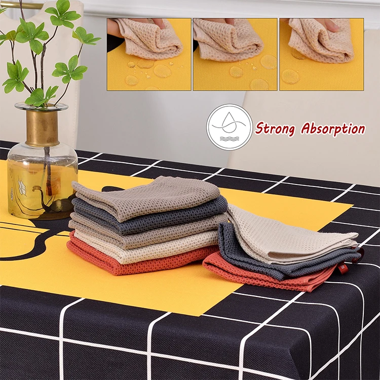 Serviette Sec De Cuisine High Quality Kitchen Tea Towels Supplier Restaurant Waffle Weave Cotton Quality Kitchen Towels