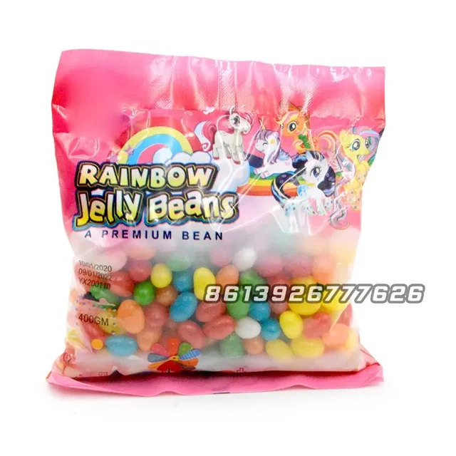 Bag Packing Colorful Sweet Jelly Beans Candy