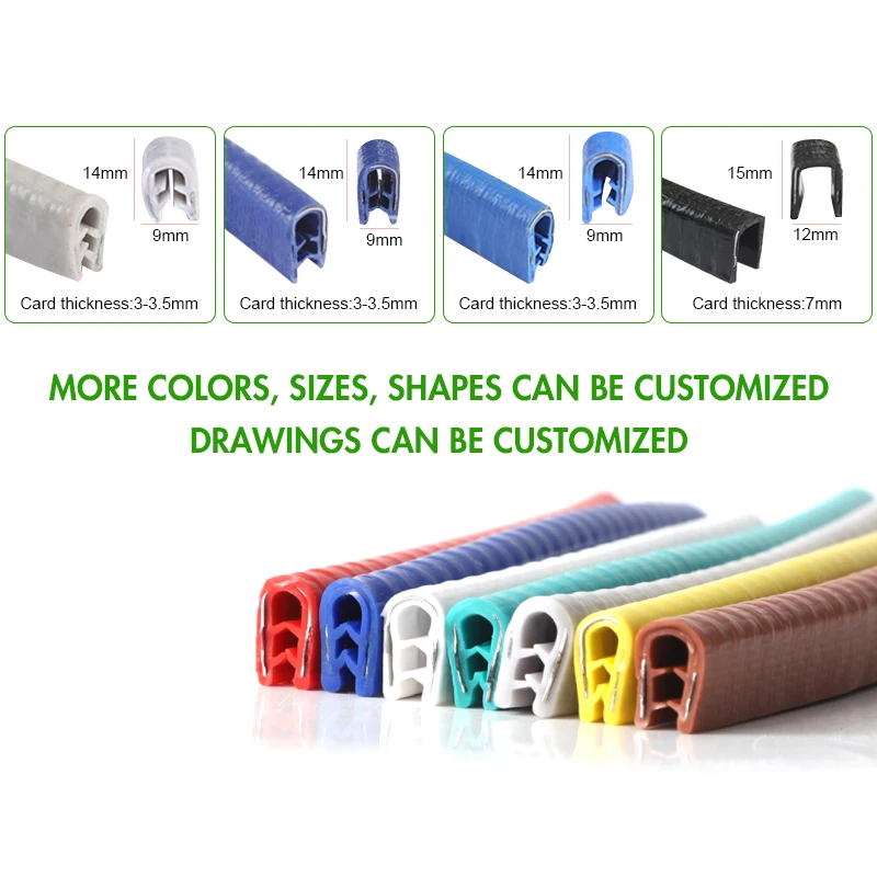 Universal car door U shape edge scratch protector sealing strip guard trim car door edge strip