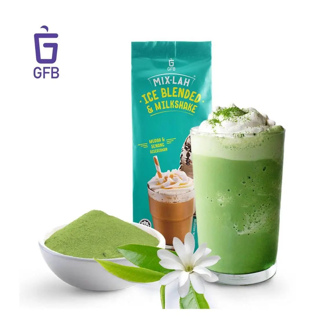 Best Selling Halal Beverage Premium Instant Smooth Authentic Sweet Thai Matcha  Green Tea Powder 1kg for Bubble Tea store