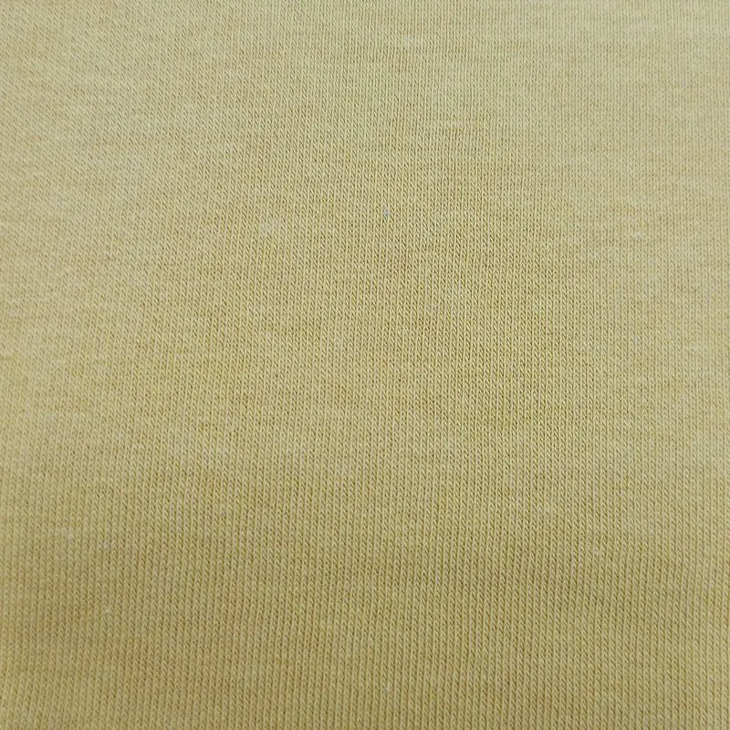Egg Shell Color French Terry Cotton Fabric 65% Cotton 35% Polyester Blend Fabric Winter Clothing Brushed 3 Fleece Knitted Terry