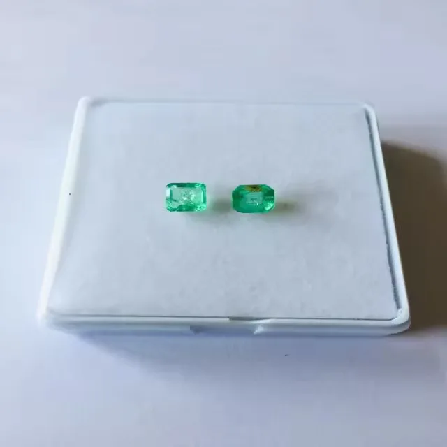 Natural Columbian Emerald rectangle cut and mix size and AAA quality AAA luster and excellent green color used in Jewelry making