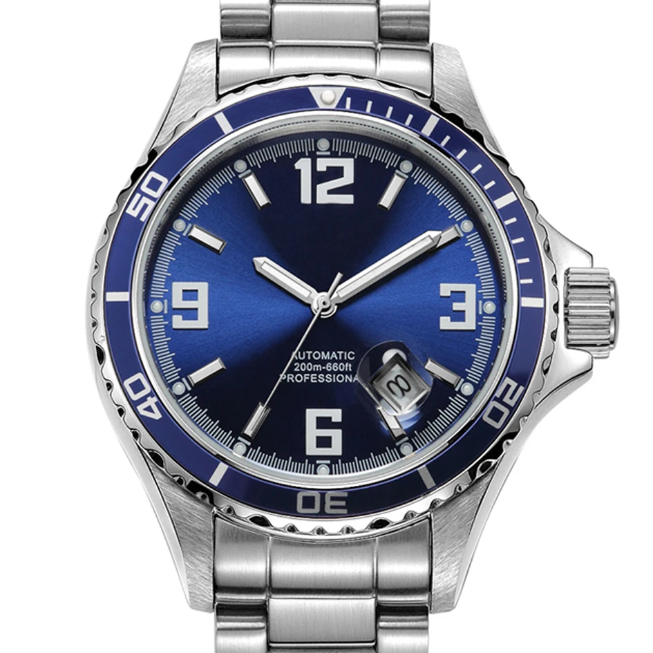 Luxury stainless steel custom brand logo reloj automtico para hombre seagull movement oriant watches automatic diver watch