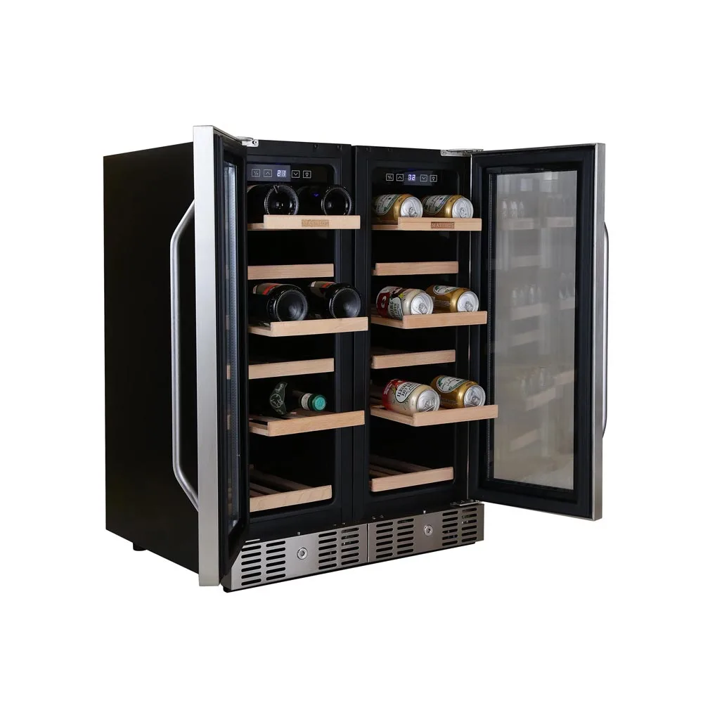 Design Beverage Cooler Wine chiller Glass Door Fridge