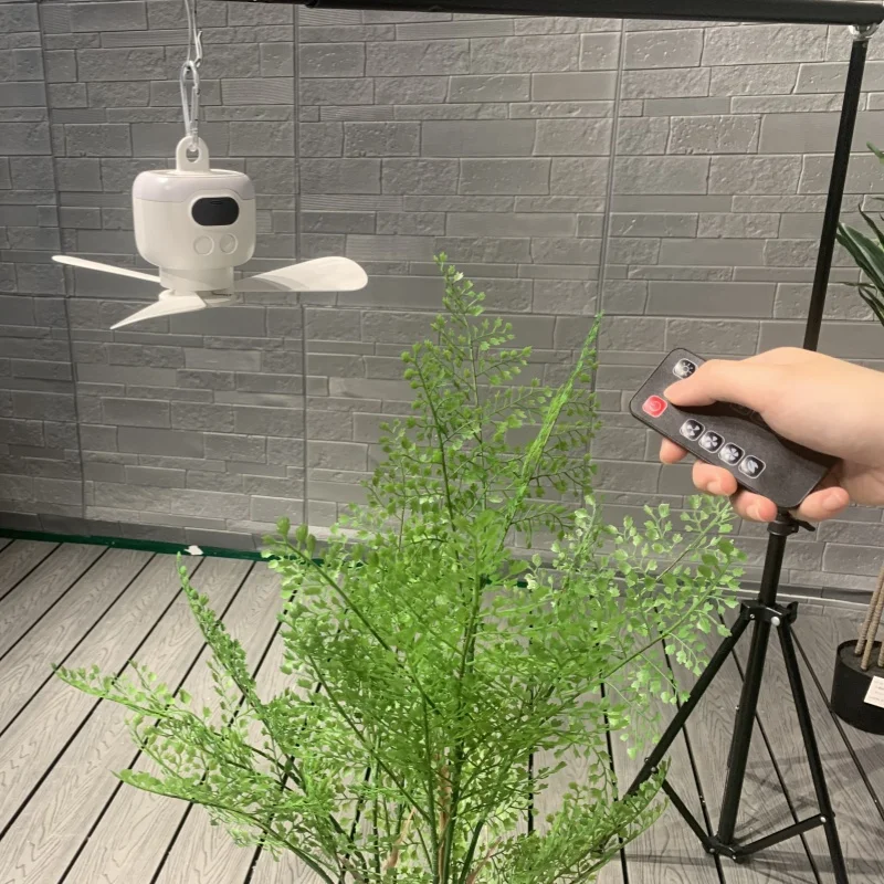 2024 Niuwa portable rechargeable ceiling fan with LED light and remote contral mini electronic hanging fan with USB in stock
