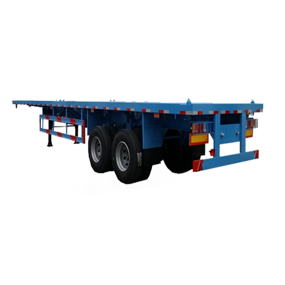 BERKLEY remolque Flatbed Truck Trailer Tri-Axle cargo trailer 40FT Container Chassis Flat Bed Semi Trailer with locks