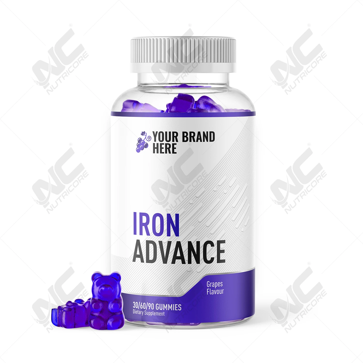 Hot Sale OEM ODM Private Label Premium Quality Advance Iron Gummies Supports Energy Levels Healthy Blood