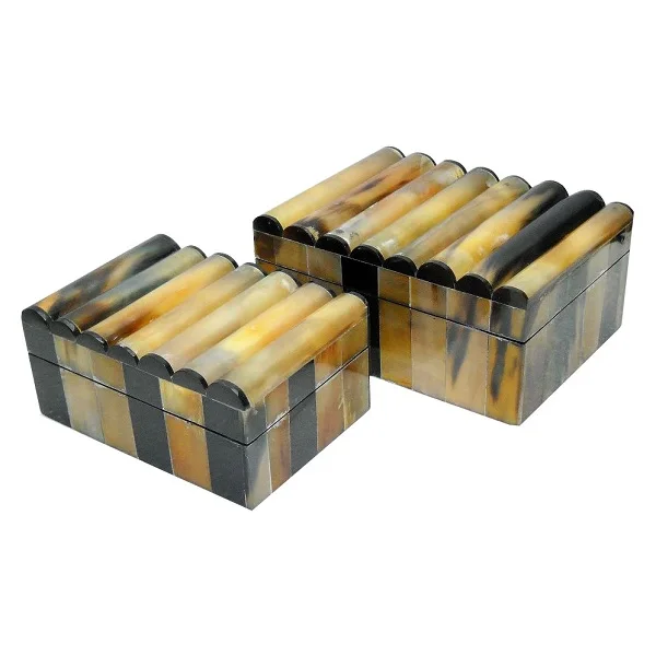 Indian Handicraft Item Top Selling Horn Bone Gift Item Unique MOP Box Custom Logo Packaging Necklace Jewellery Decorative Boxes