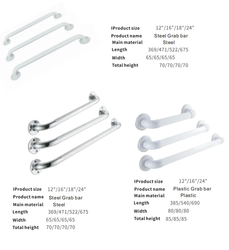 Bliss Medical Disabled people Use Hospital wall Holder Safety handrail Hospital Bathroom Grab bars