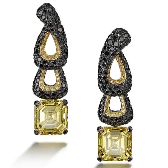 Diamond drop earring xx 925 diamond earrings 18k white gold micro pave set diamond  earring