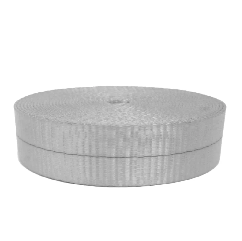 High Quality 50mm Gray Polyester Nylon Webbing Twisted Yarn for Belt Custom Ready for Export from Vietnam