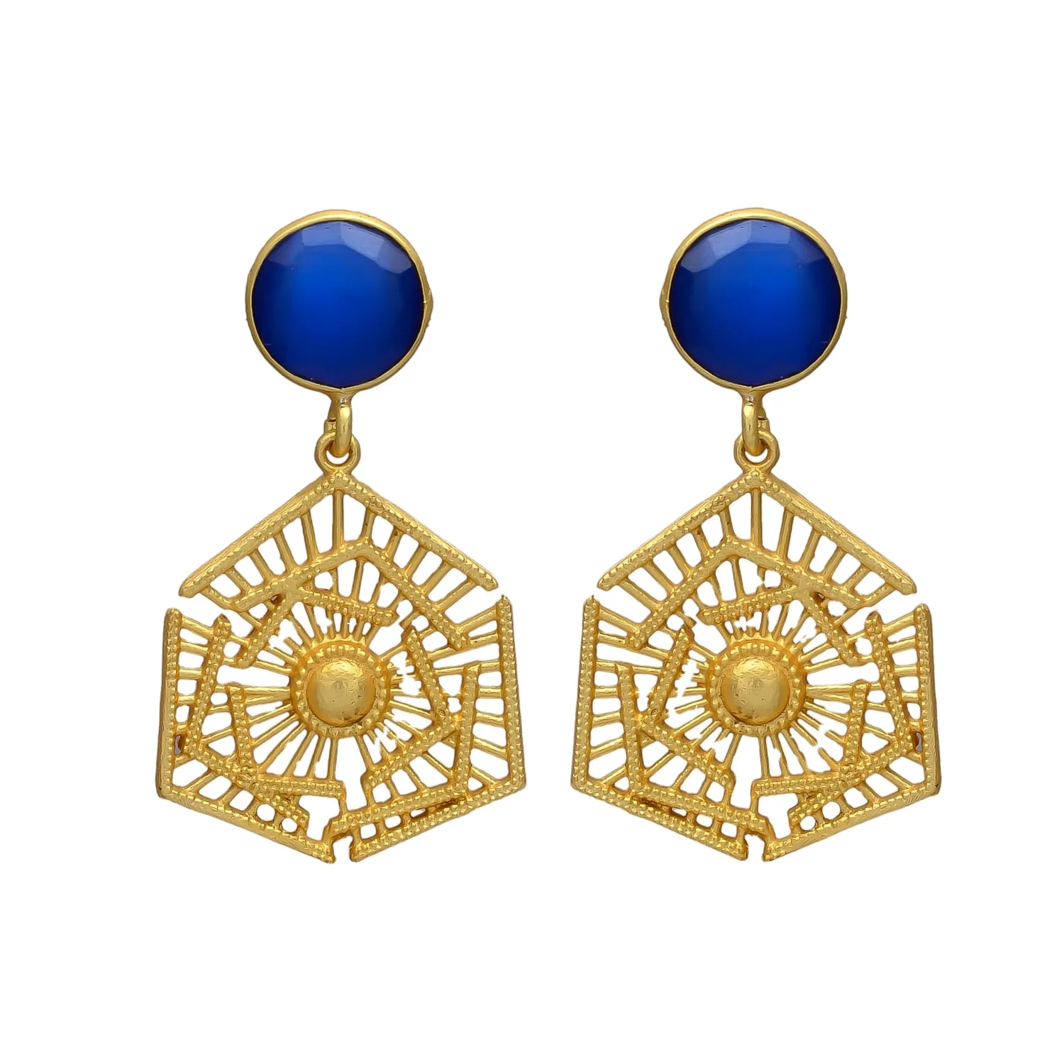Enchanting Blue Oasis: Exquisite Earrings with a Dazzling Blue gemstone earrings unique design earrings for women and girl