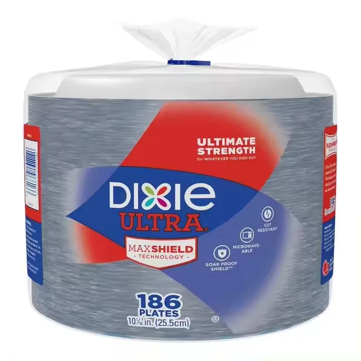 Dixie ультра компостируемые бумажные тарелки многоцветные 10 дюймов количество 100