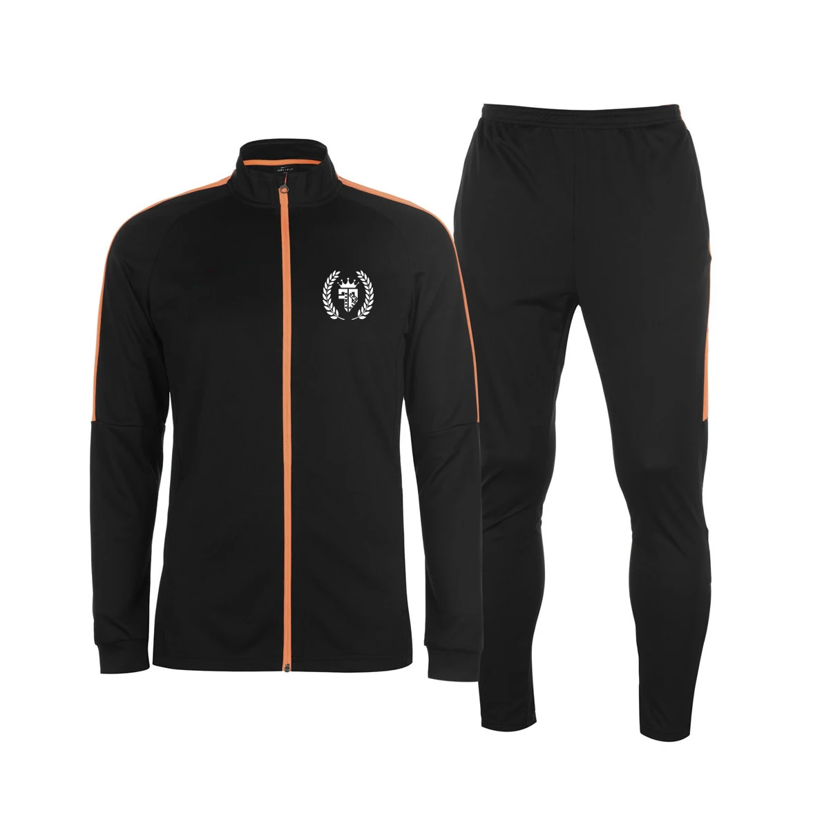 Small Quantity Custom men Sweat Suits Solid Jogger Sets Zipper Hoodie Tracksuits men Two Pieces Pants Set With Logo Jogging Suit