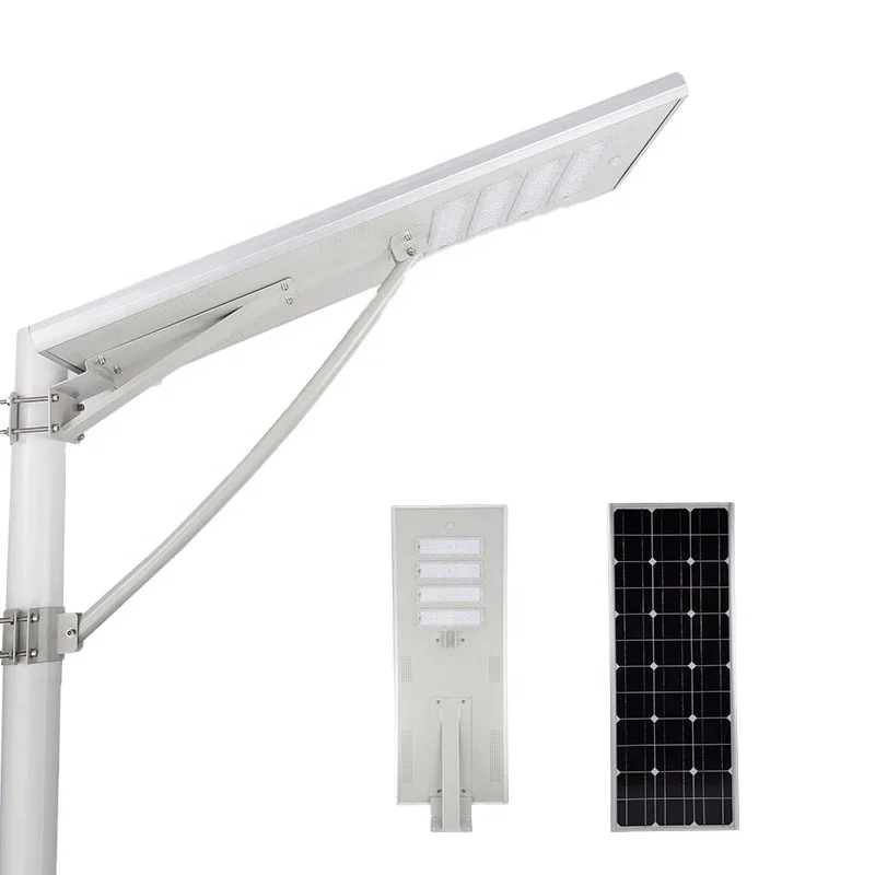 Top quality 50w 60w 80w 100w all in one solar street light integrated power panel solar street fit for extreme weather condition