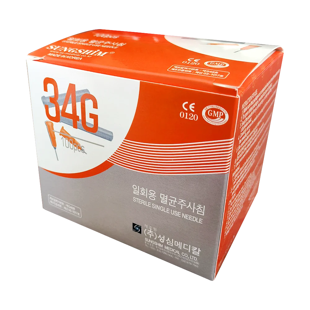 Korean CE Marked Wholesale Disposable Micro Needle Skin Booster Injection 30g 31g 32g 33g 34g Meso Needle