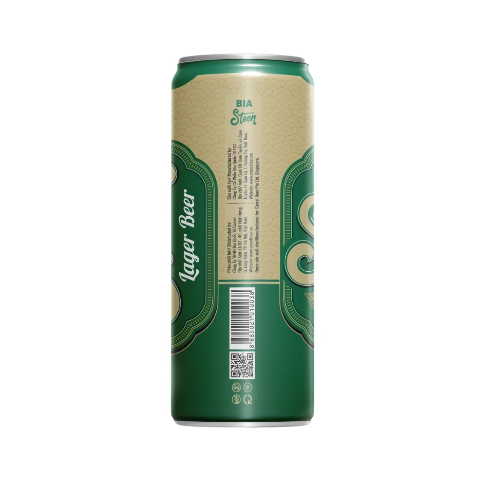 Vietnam Beer Steen Lager 330ml Sleek Can Private Label Alcoholic Drink OEM ODM