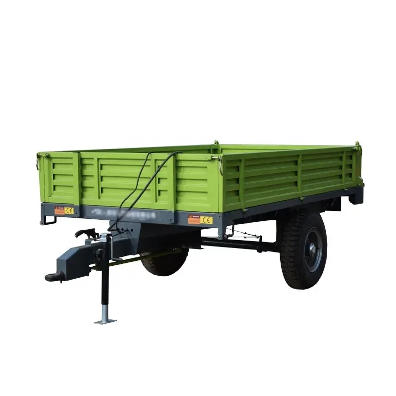 Hot sale compact farm wagon tipping trailer 5 ton capacity suitable for transporting various bulk goods on plains