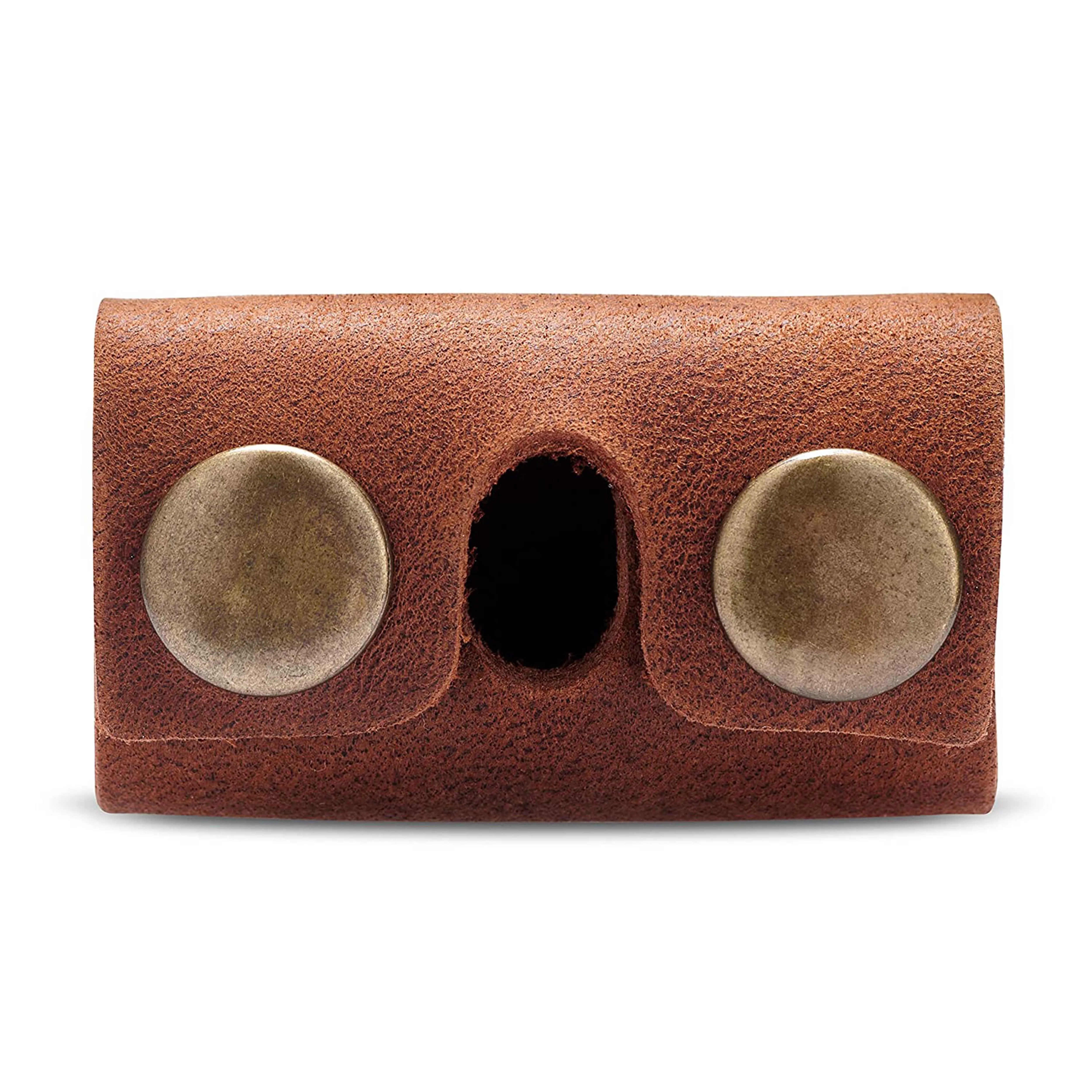 OEM Factory Made Rich Grain Leather Edge Razor Protector Case, Double Edge Safety Razor Head Protective Sheath