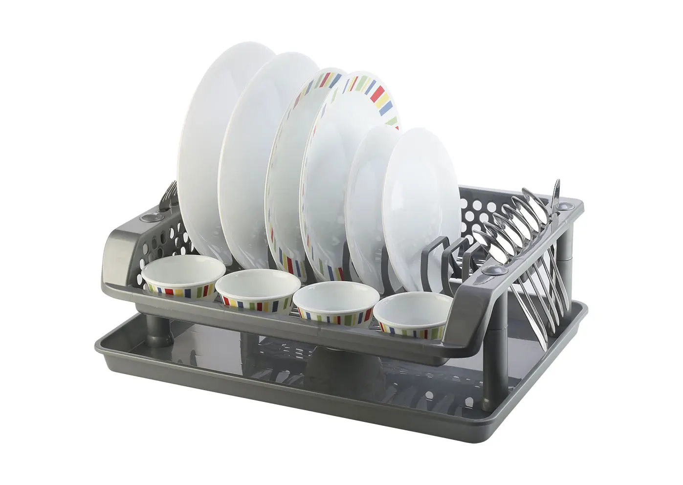 2023 new products Customized Double Layer Kitchen Countertop with Drainboard 2 in 1 Dishrack Kitchen Dish Drying Rack
