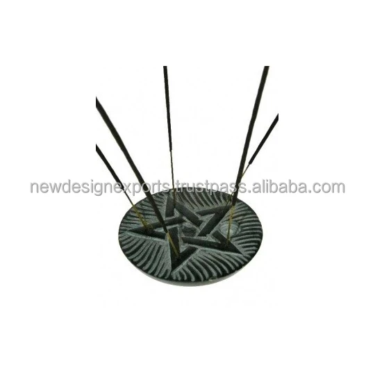 Metal Incense Burner Pentagram An elegant burner for burning incense sticks and cone incense with the OHM symbol