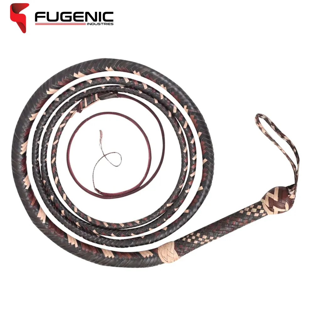 Wholesale 12 Plaited Bull Whips,6 to 12 Feet  Top Quality New Arrival Best Leather Stock Whip  BY Fugenic Industries