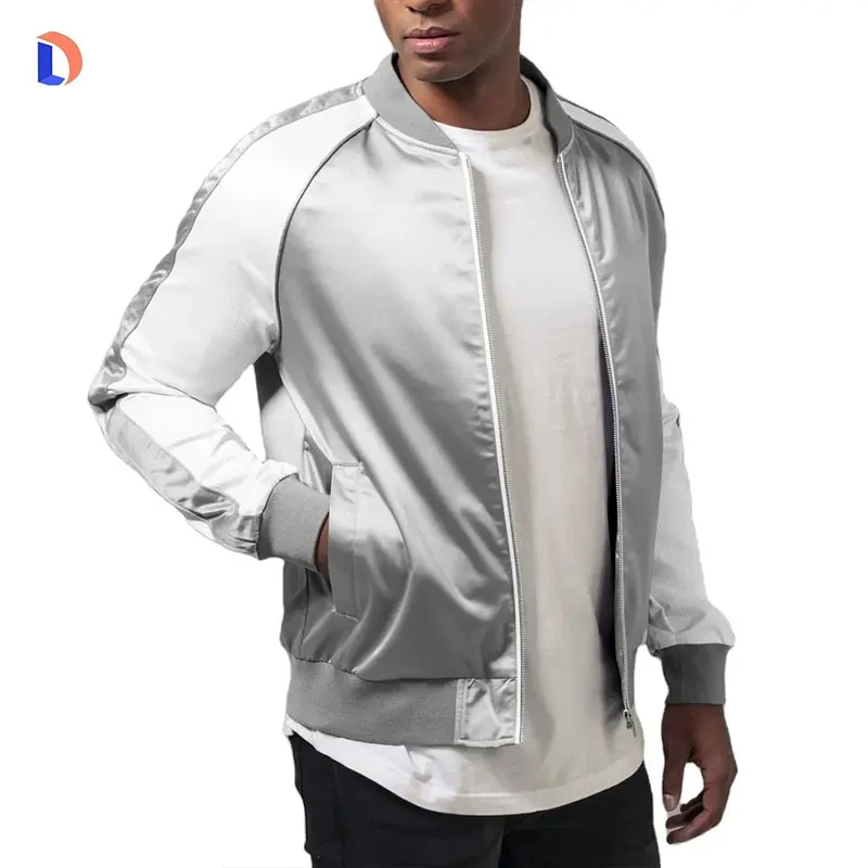 Wholesale Embroidered Satin Bomber Reversible Jacket Street Style Trending Jackets
