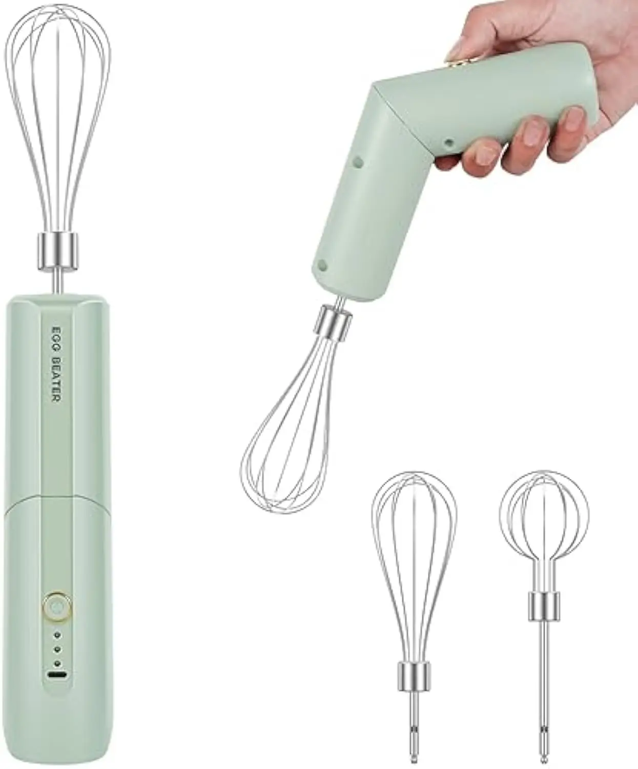 Kitchen electric stirrer Cake baking tool Egg beater Food mixer Two set foldable portable whisk eggbeater electric mixer