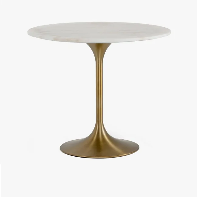 White Marble Top Golden Metal Base Premium Design Coffee Table latest Design High Trending Center Table