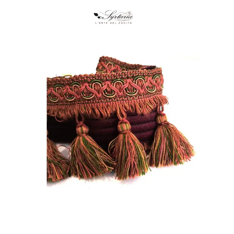 Italian Handmade Beaded Belts Customizable in Colors Pon Pon Free Size