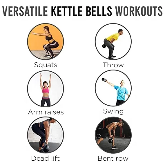 Hot Power Coated Kettlebell Top Grade Fitness Gym Cast Iron OEM Steel Training Universal Logo Color Competition Kettle Bell Set