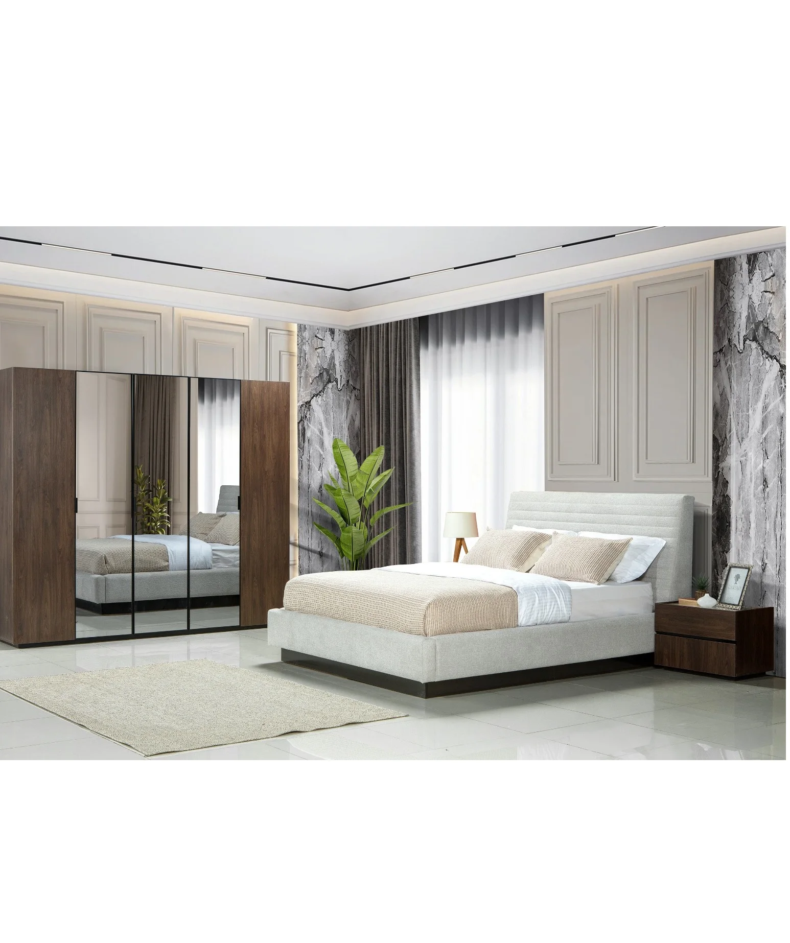 Modern and Elegant Bedroom Set Home Comfortable Stylish and Comfortable High Quality - Made in Turkey