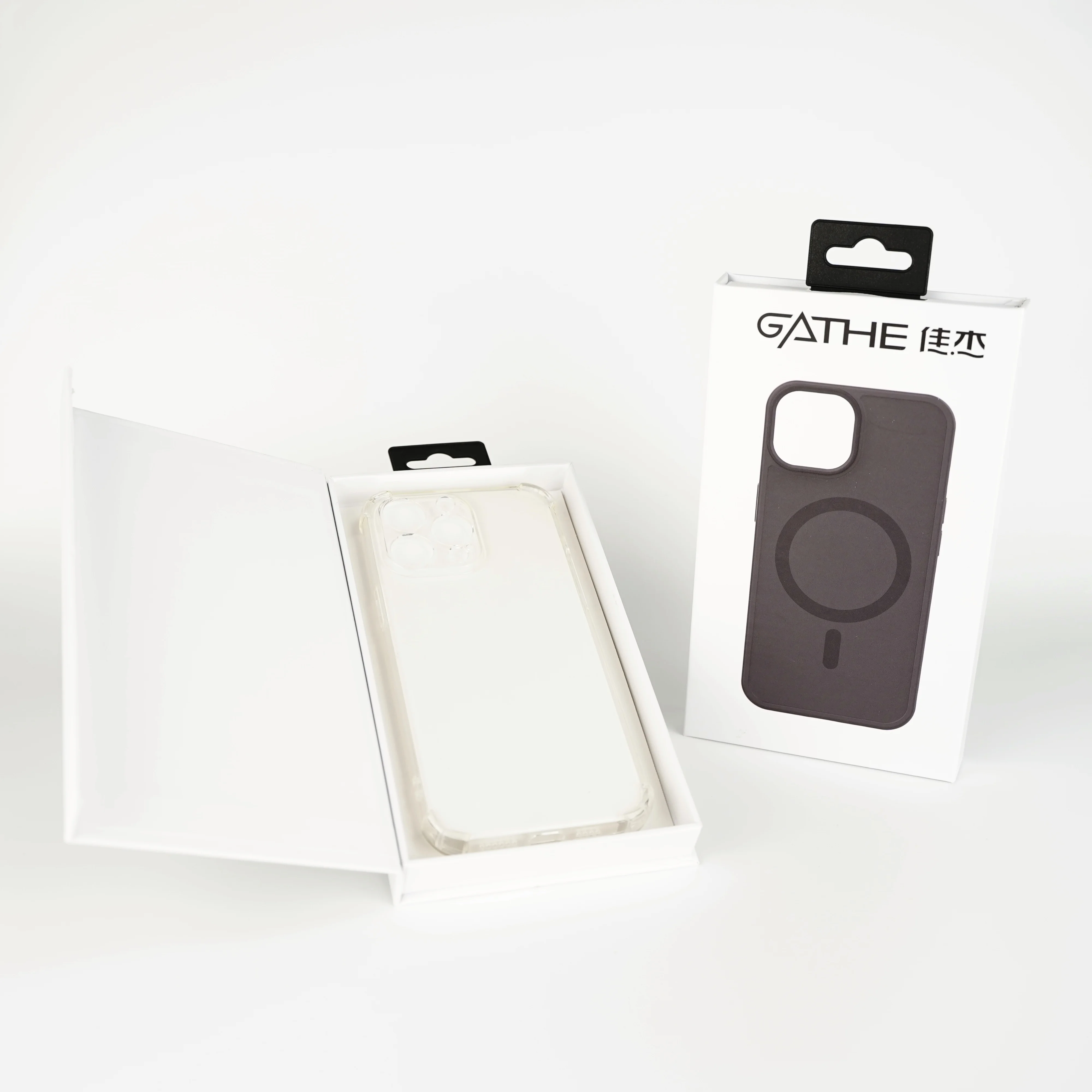 Empty mobile cell phone case packaging box with hanger custom LOGO paper rigid drawer box packaging slide out paper boxes