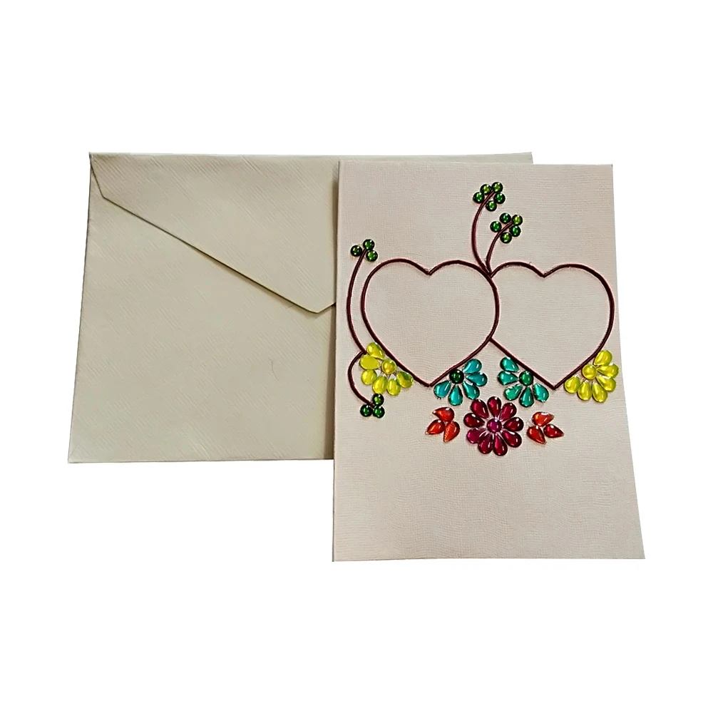 Handmade Paper Greeting Card Design for All Occasion with Kraft Paper Customize Design Printed Genuine Paper Card