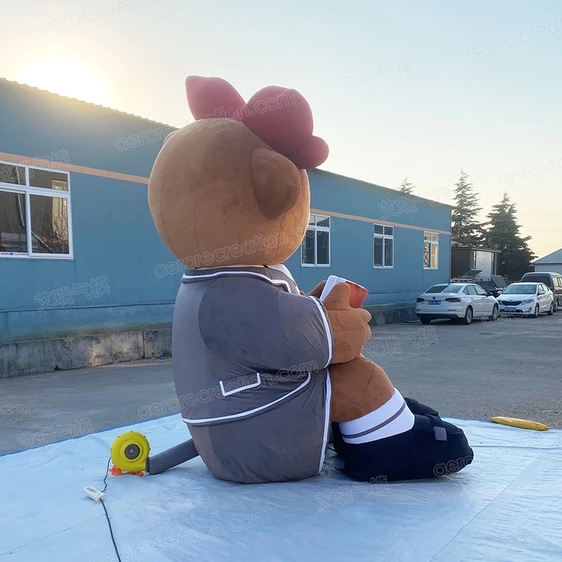 Aero Inflatable Cartoon Character Outdoor 3m Events Decoration Inflatable Cartoon Bear Artwork